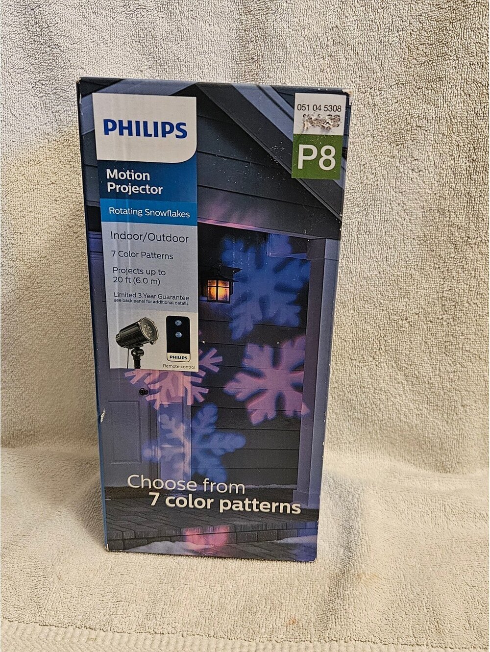 Philips LED Motion Projector Rotating Snowflakes 7 Colors Remote Christmas